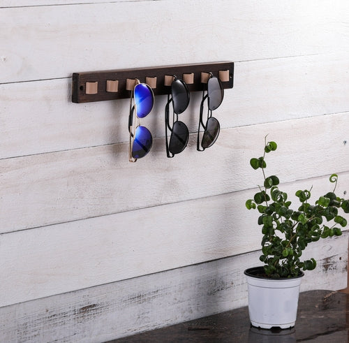 πͺ΅ Wall-Mounted Wood Sunglasses Organizer π