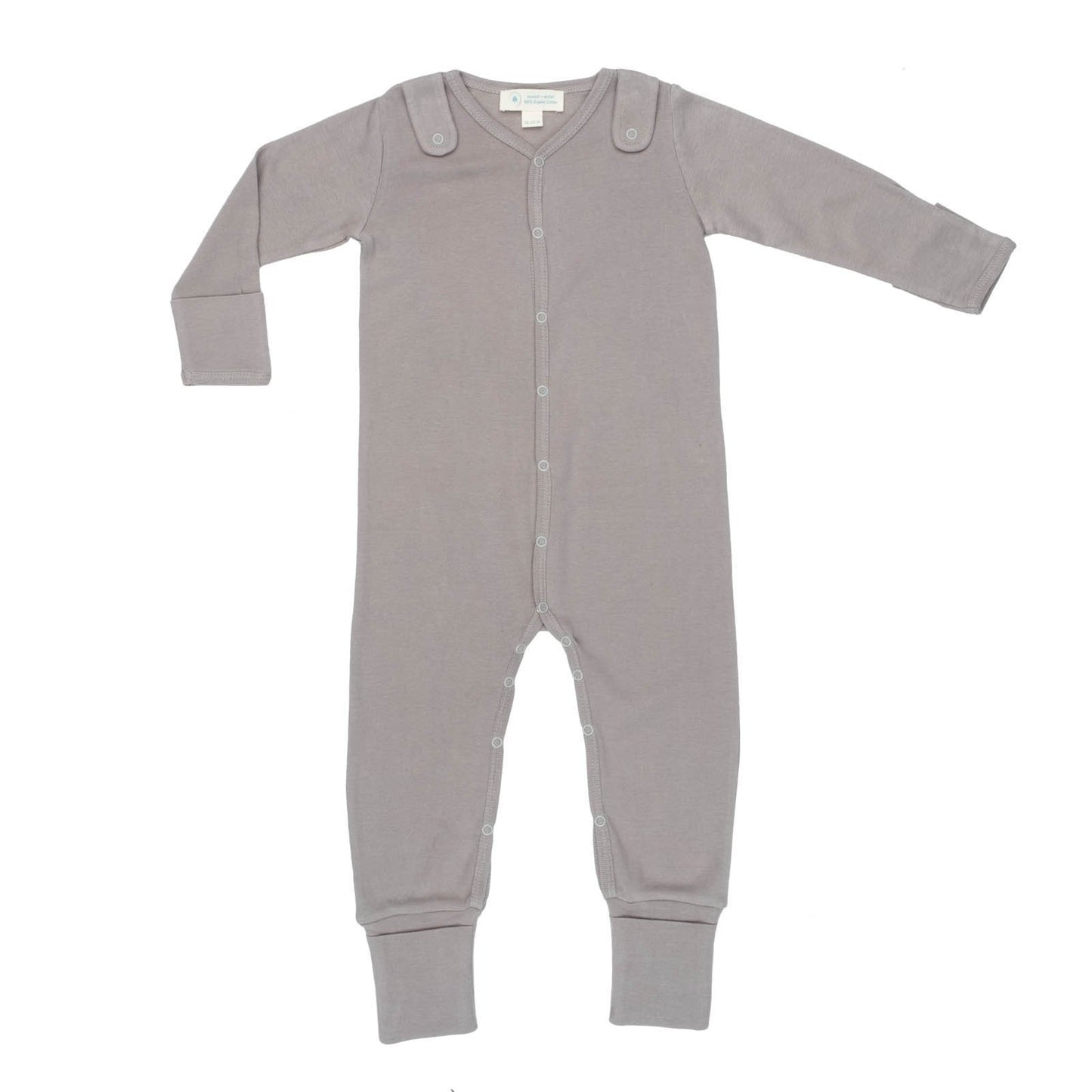 π Gray Smart Footie + Snap Bib β Organic Convertible Sleeper Set π€