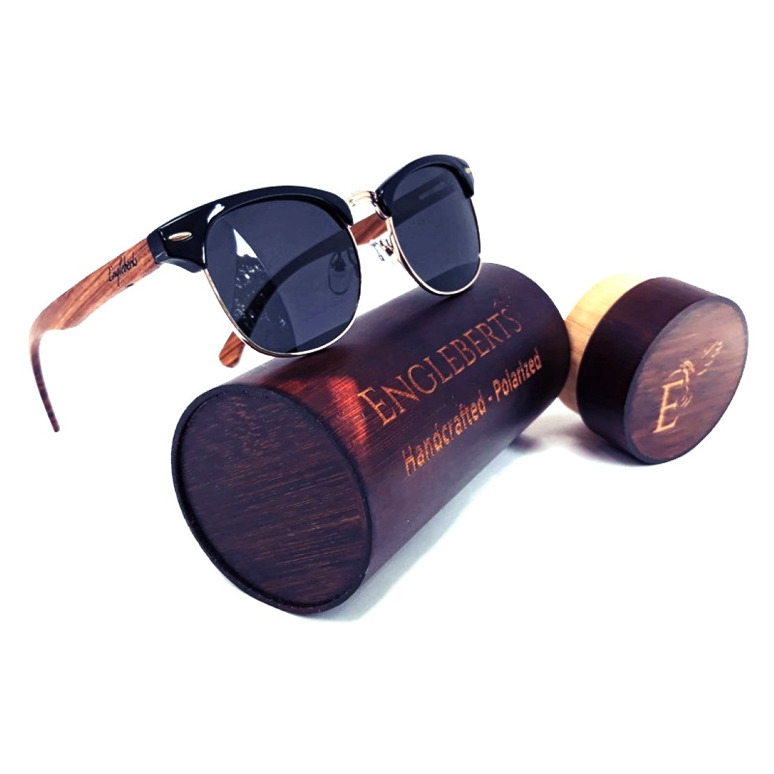 🌲Engleberts Walnut Club Sunglasses – Polarized Artisan Edition