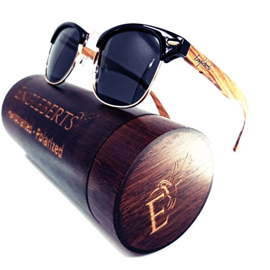 🌲Engleberts Walnut Club Sunglasses – Polarized Artisan Edition