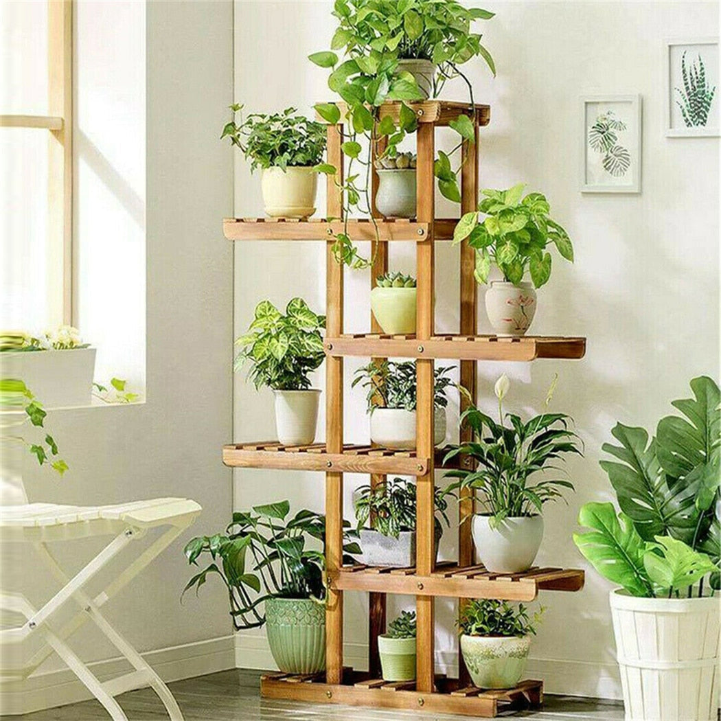 🌿 6-Tier Wooden Plant Stand