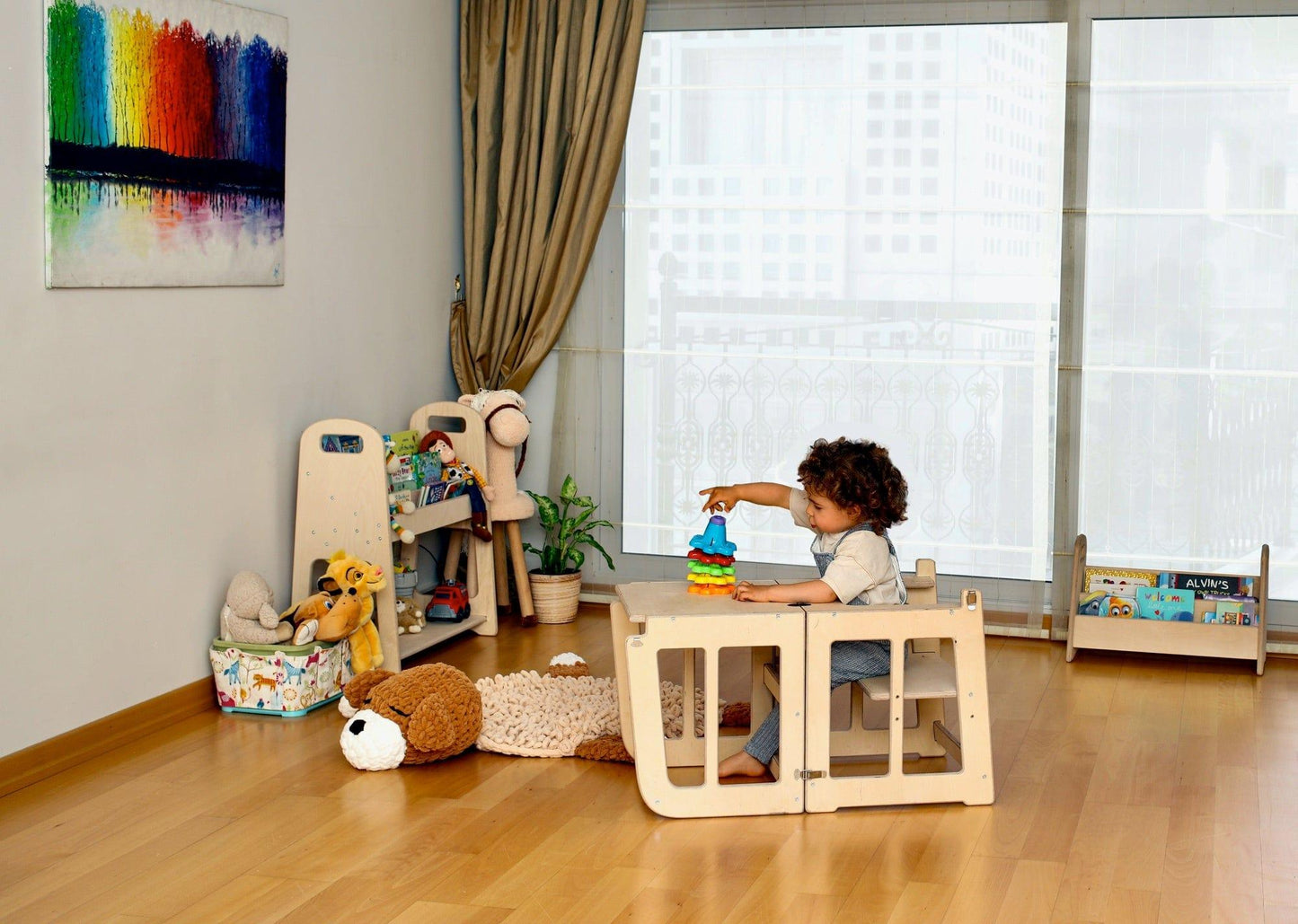 🪜✨ 2-in-1 Learning Tower & Toddler Desk – Elevate Life & Learning! ✨🪜