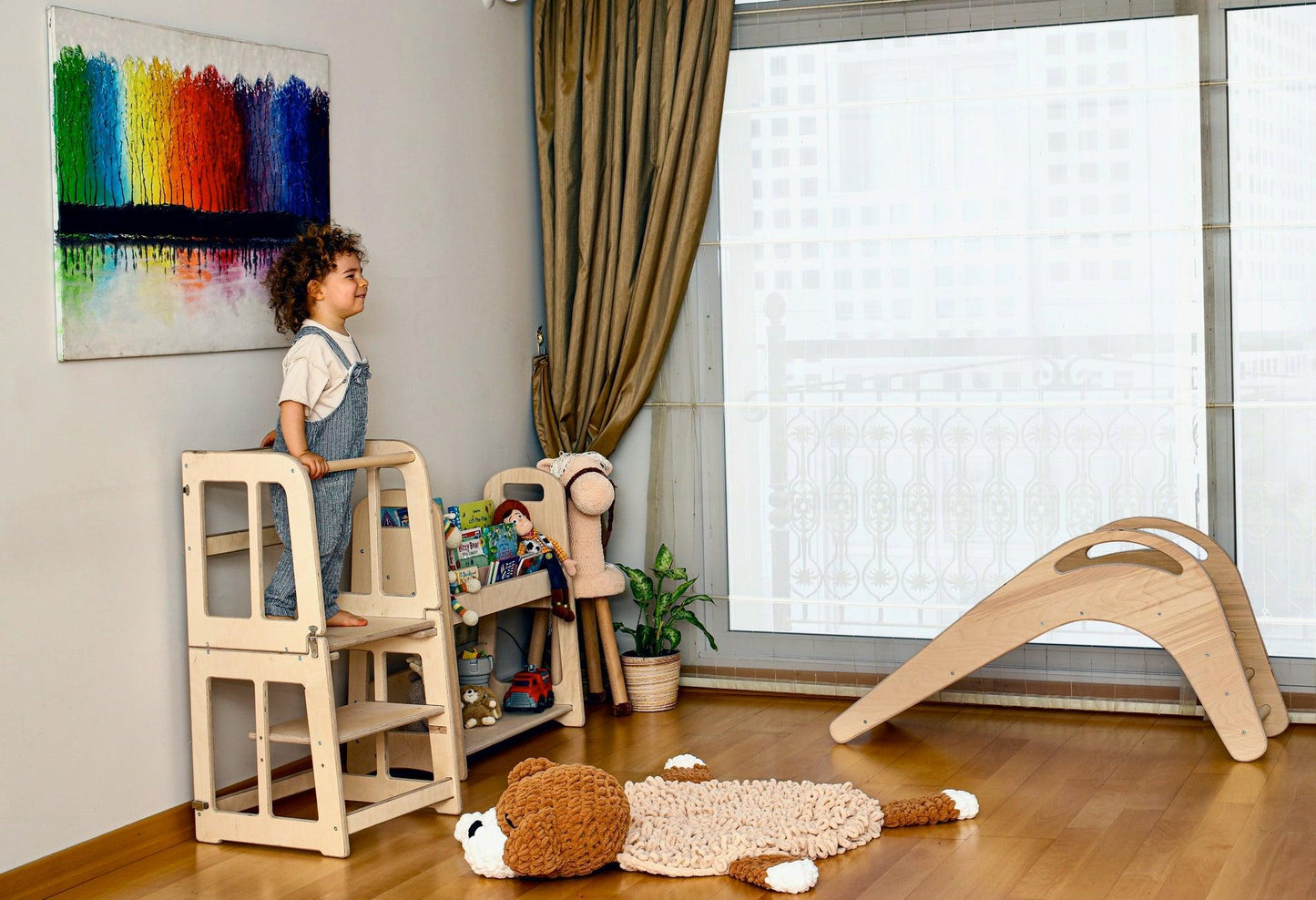 🪜✨ 2-in-1 Learning Tower & Toddler Desk – Elevate Life & Learning! ✨🪜