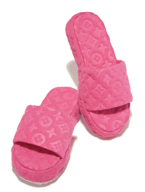 🌸 Floral Plush Slides🌸