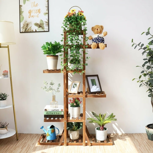 🌿 6-Tier Wooden Plant Stand