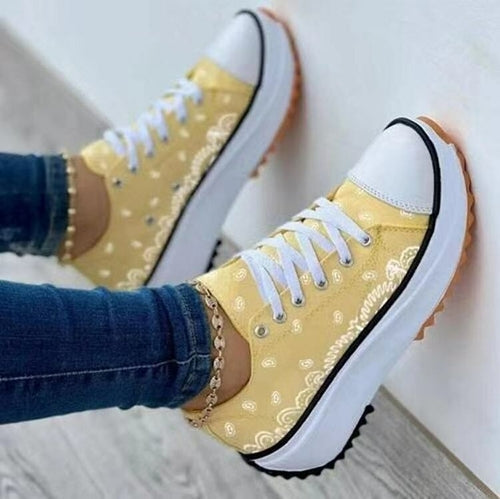 👟 Pattern Canvas Women’s Sneakers