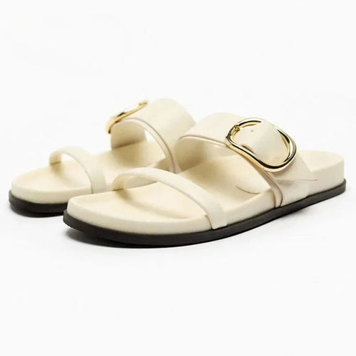 🐾Sierra Slide Sandals – Chic Animal Print Flats for Summer☀️