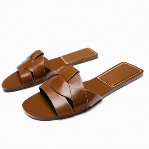 🐾Sierra Slide Sandals – Chic Animal Print Flats for Summer☀️