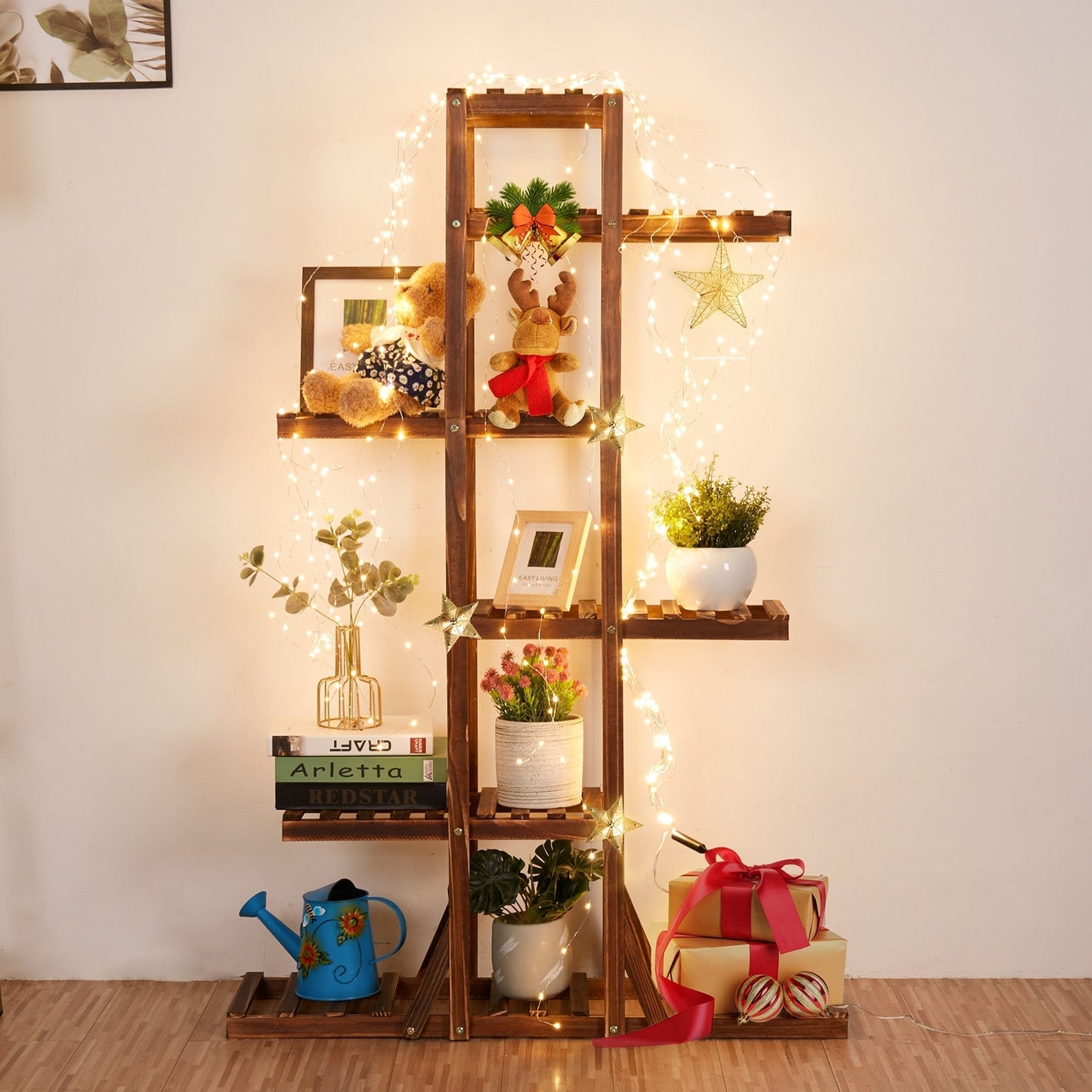 🌿 6-Tier Wooden Plant Stand