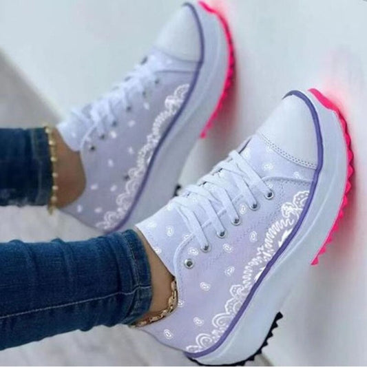 👟 Pattern Canvas Women’s Sneakers