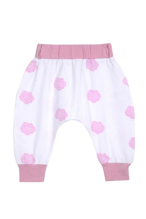 πΈ Boo Boo Harem Pants β Pink Rose Organic Stretch for Littles π