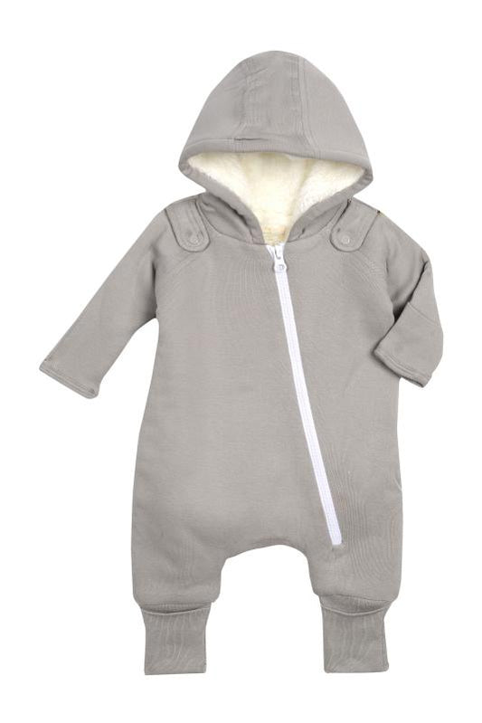 ๐จ Smart Cuddly Jumpsuit + Bib โ Gray