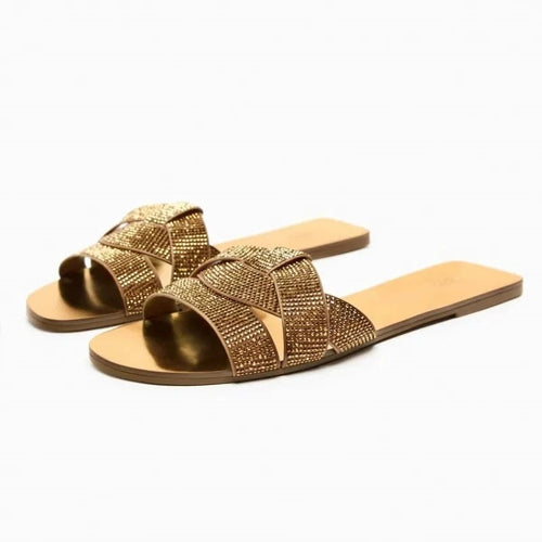 🐾Sierra Slide Sandals – Chic Animal Print Flats for Summer☀️