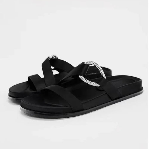 🐾Sierra Slide Sandals – Chic Animal Print Flats for Summer☀️