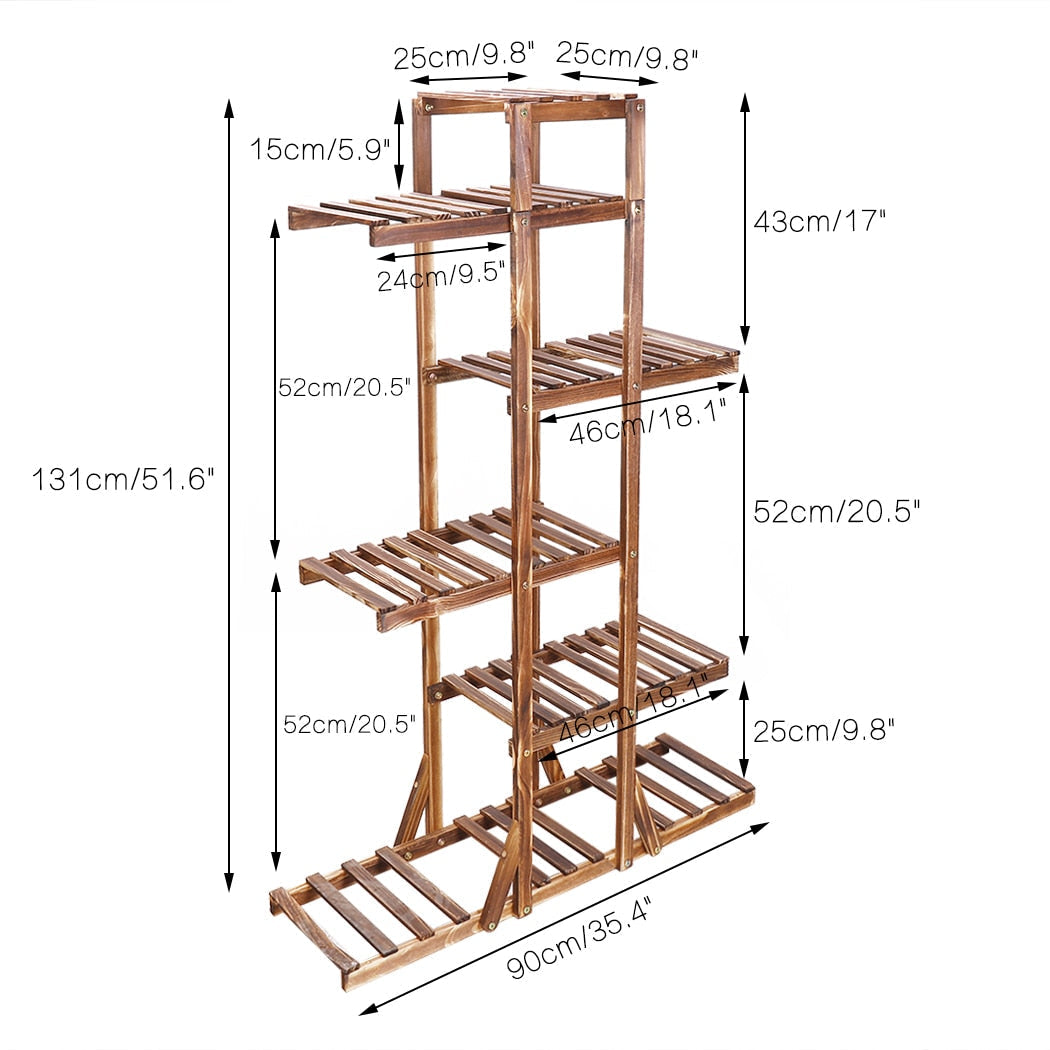 🌿 6-Tier Wooden Plant Stand