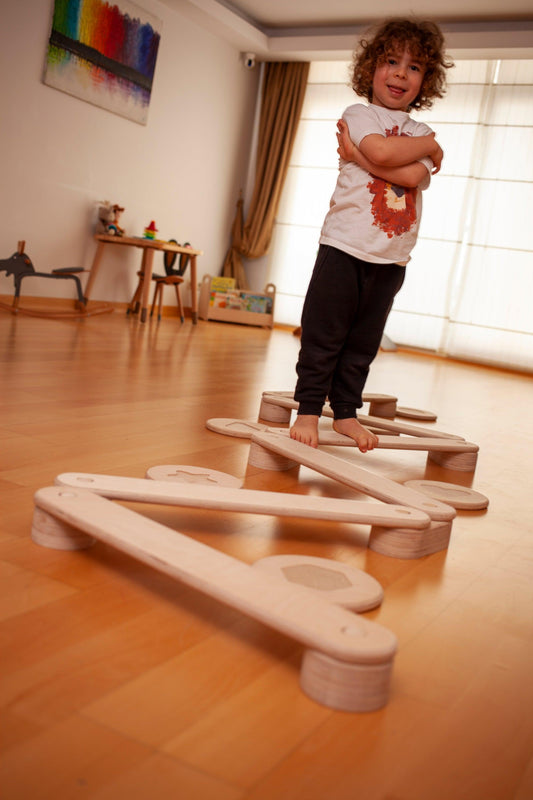 π Montessori Balance Beam and Stepping Stones Set