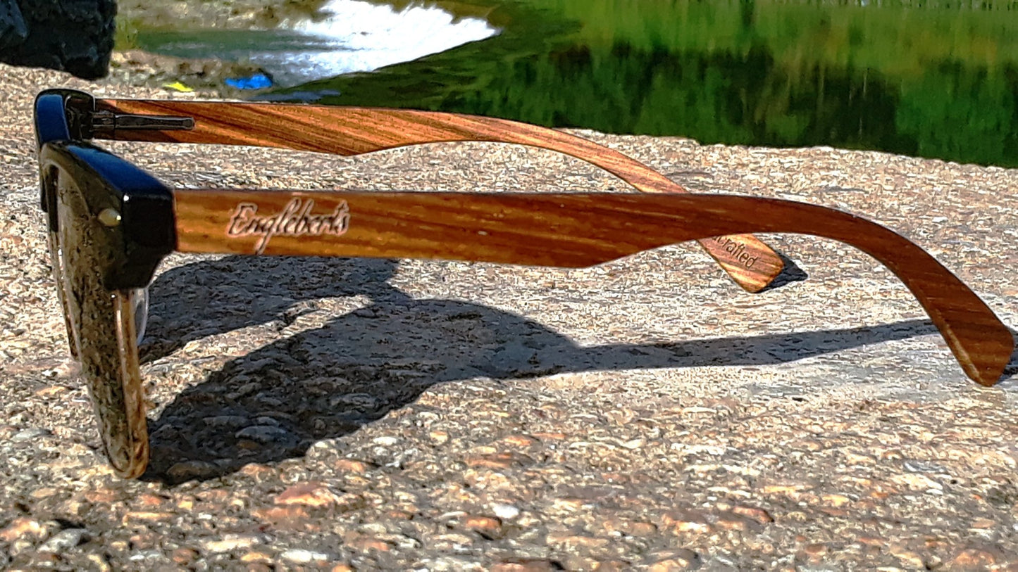 🌲Engleberts Walnut Club Sunglasses – Polarized Artisan Edition