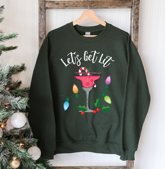 🎄 Let’s Get Lit | Christmas Sweatshirt