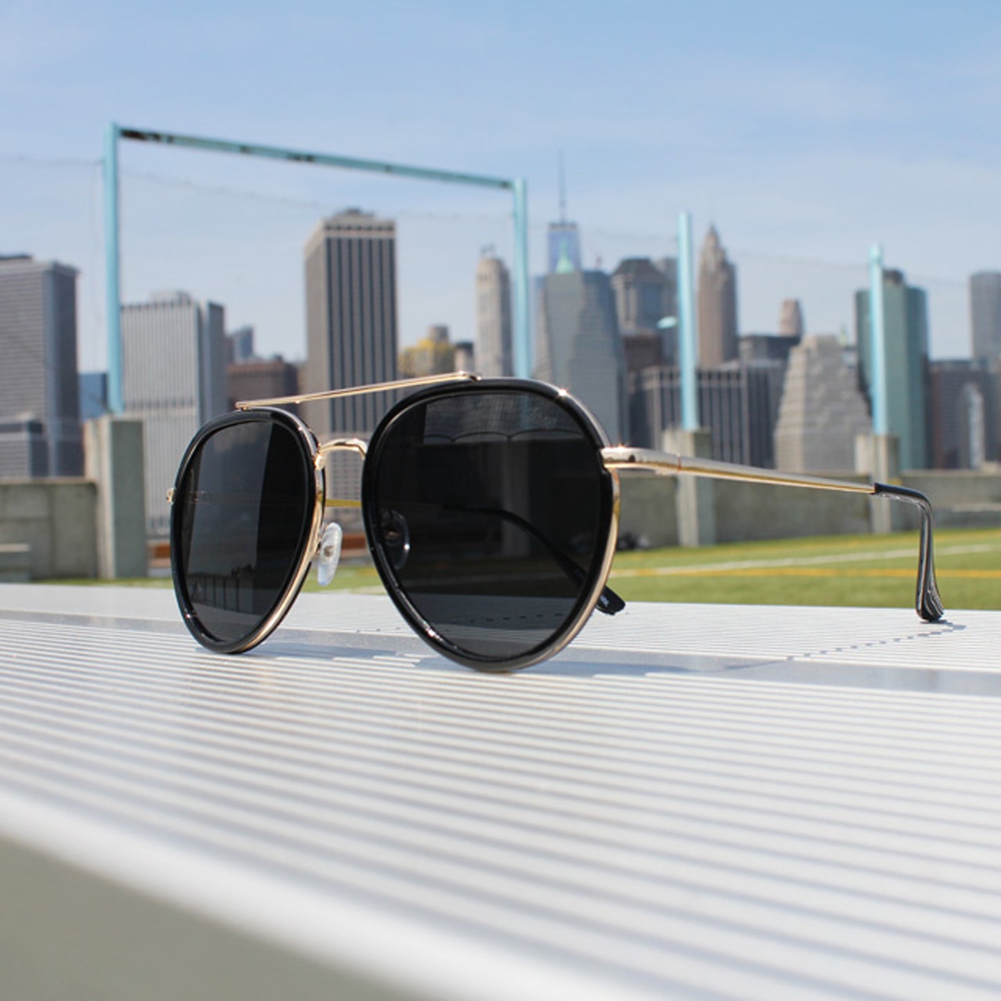 Stark Noir Retro Luxe Sunglasses