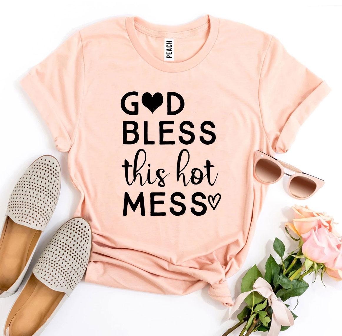 God Bless This Hot Mess 🙌🔥 T-Shirt | Bella + Canvas Soft Cotton Tee