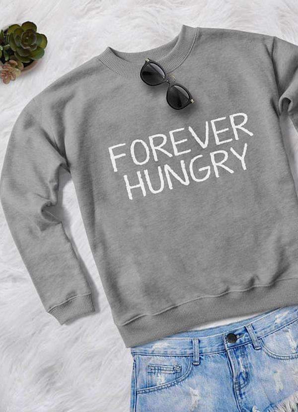 π "FOREVER HUNGRY" Women's Printed Sweatshirt π₯