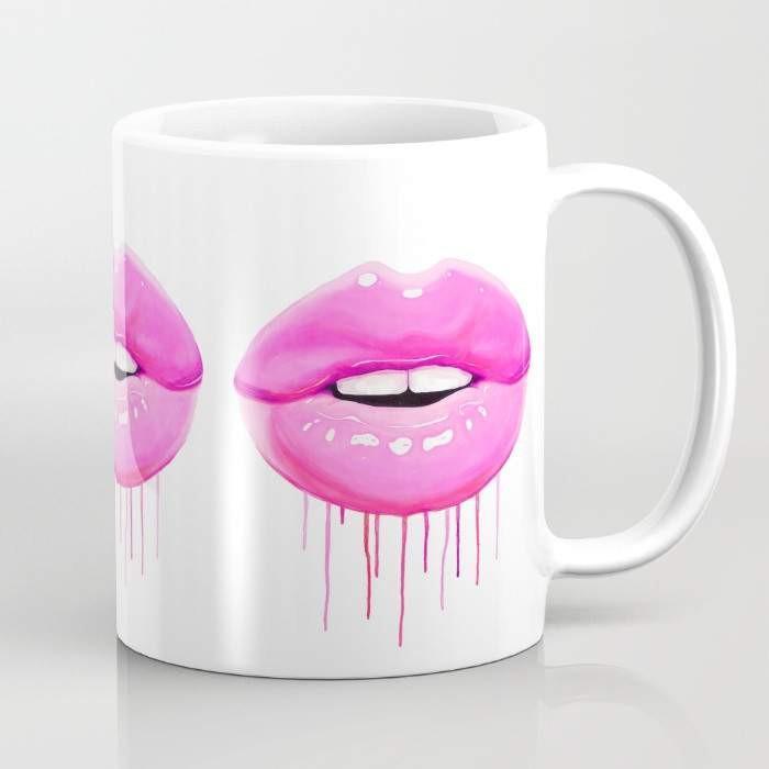 💋 Sippin’ Pretty | Pink Lips Mug (15oz)