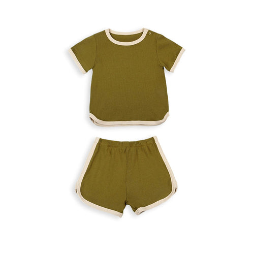 👕 Meadow Mix Set – Cotton Patchwork Top & Bloomers 🌈