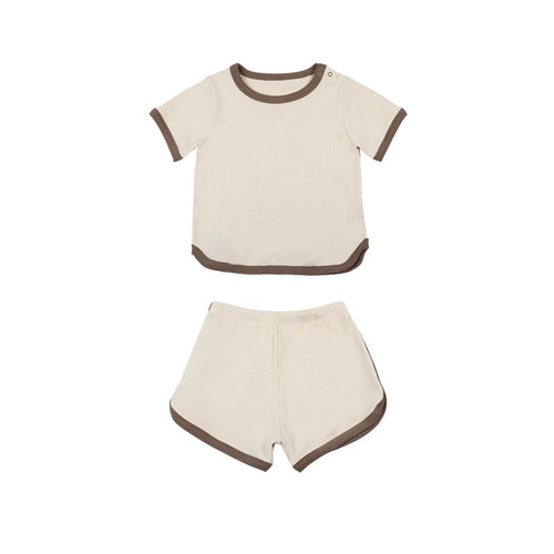 👕 Meadow Mix Set – Cotton Patchwork Top & Bloomers 🌈