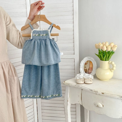 πΌ Bloom & Bluebell Set β Embroidered Summer Outfit for Girls π