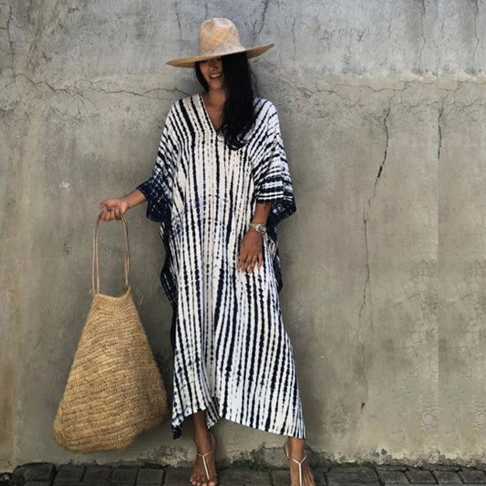 🌊 Chic Beach Cover-Up Tunic Maxi Dress