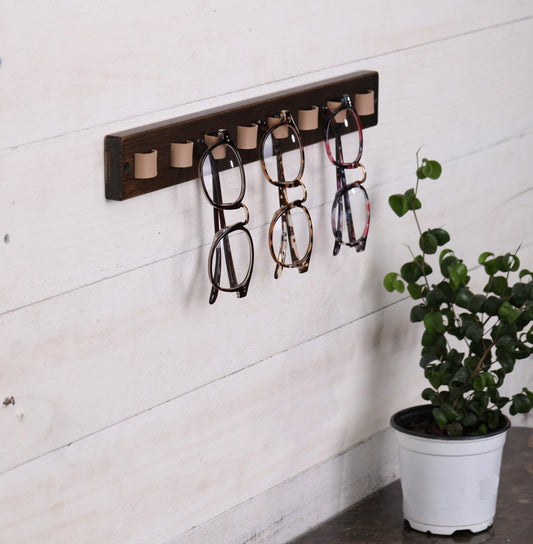 🪵 Wall-Mounted Wood Sunglasses Organizer 😎