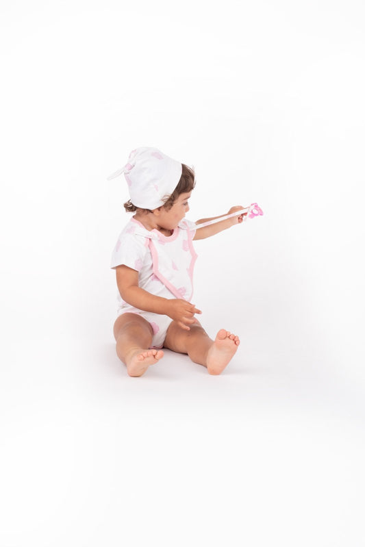 🌸 Pink Rose Smart Pacifier Strap – Snap-On Soothing Made Easy 💗