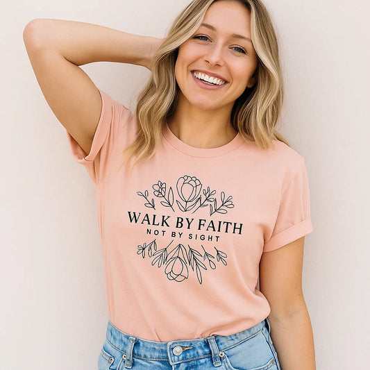 👣 Walk By Faith Tee – Bold Faith, Everyday Style