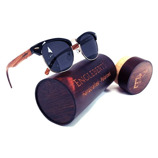 🌲Engleberts Walnut Club Sunglasses – Polarized Artisan Edition