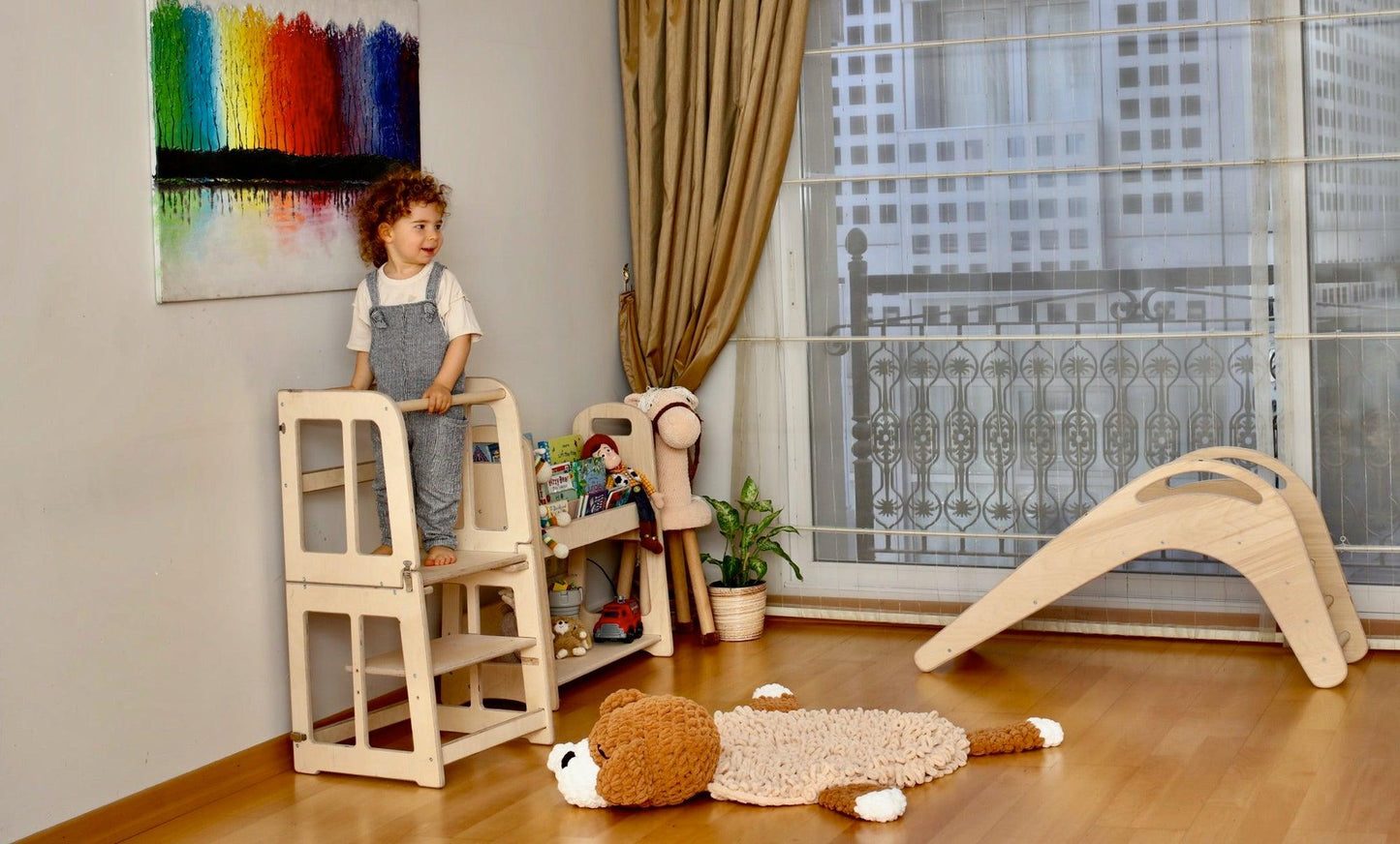🪜✨ 2-in-1 Learning Tower & Toddler Desk – Elevate Life & Learning! ✨🪜