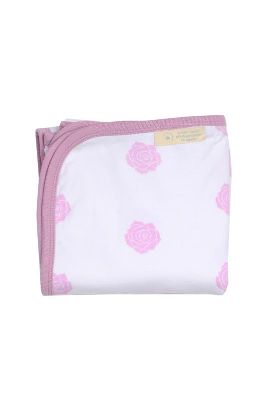 🌸 Forever Blanket – Pink Rose | Organic Cotton + Spandex