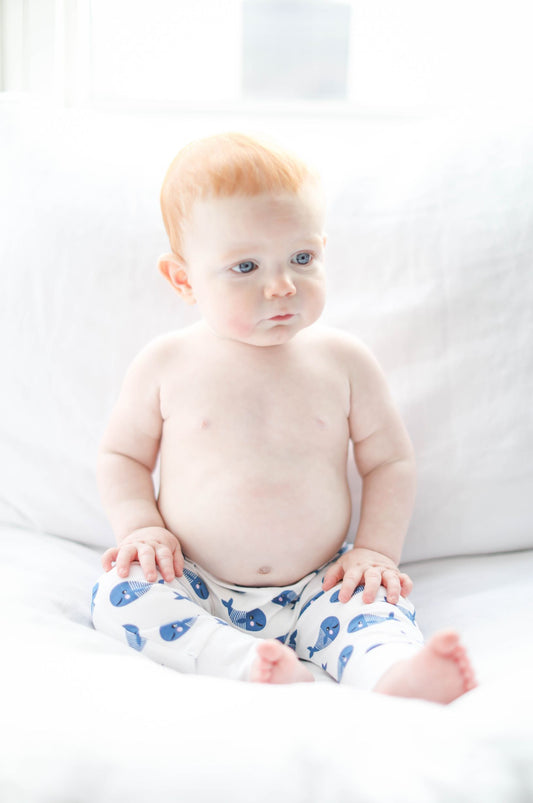 🐳 Boo Boo Harem Pants – Blue Whale
