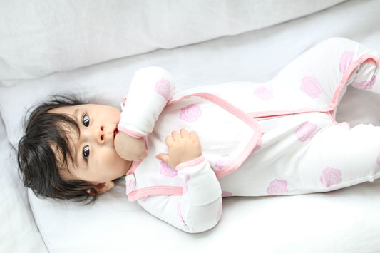 Smart Footed One-Piece + Bib – Pink Rose 🌸