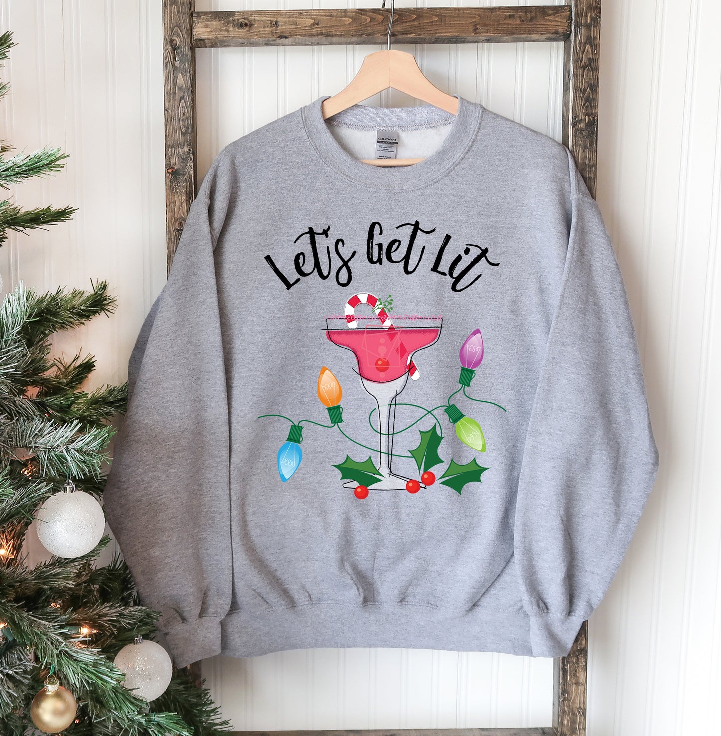 🎄 Let’s Get Lit | Christmas Sweatshirt