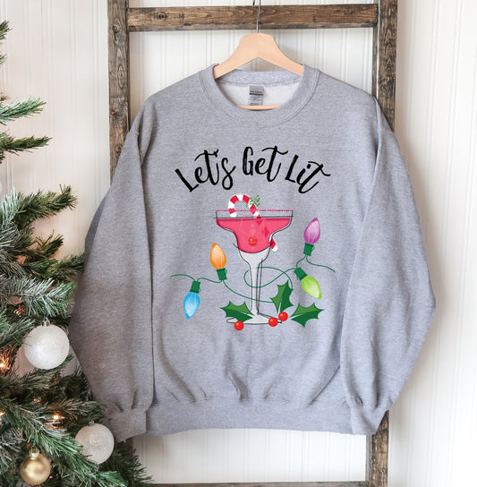 🎄 Let’s Get Lit | Christmas Sweatshirt