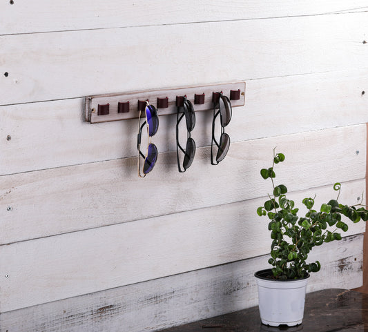 🪵 Wall-Mounted Wood Sunglasses Organizer 😎