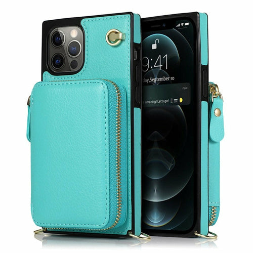 📱 Zipper Wallet Crossbody Case – 6-in-1 iPhone Wallet + Kickstand + Strap