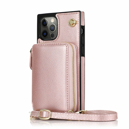 📱 Zipper Wallet Crossbody Case – 6-in-1 iPhone Wallet + Kickstand + Strap
