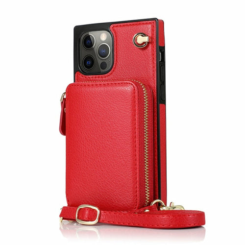 📱 Zipper Wallet Crossbody Case – 6-in-1 iPhone Wallet + Kickstand + Strap